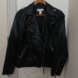 H&M LIKE NEW Faux Leather Biker Jacket